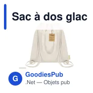 Sac à dos glacière personnalisable en coton recyclé - Nelonavec logo - Miniature 1