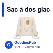 Sac à dos glacière personnalisable en coton recyclé - Nelonavec logo - Miniature 2