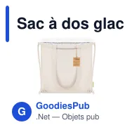 Sac à dos glacière personnalisable en coton recyclé - Nelonavec logo - Miniature 4