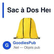 Sac à dos personnalisable Hera avec logo - idéal pour vos événements - Miniature 3