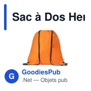 Sac à dos personnalisable Hera avec logo - idéal pour vos événements - Miniature 7