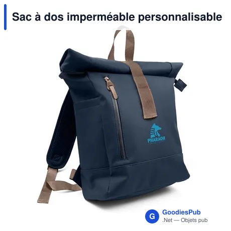 Sac à dos imperméable personnalisable pour ordinateur 15,6" - B'RIGHT |avec logo