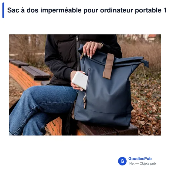 Sac à dos imperméable personnalisable pour ordinateur 15,6" - B'RIGHT |avec logo - Image 2