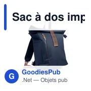 Sac à dos imperméable personnalisable pour ordinateur 15,6" - B'RIGHT |avec logo - Miniature 3