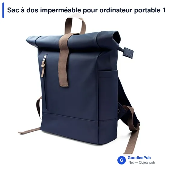 Sac à dos imperméable personnalisable pour ordinateur 15,6" - B'RIGHT |avec logo - Image 4