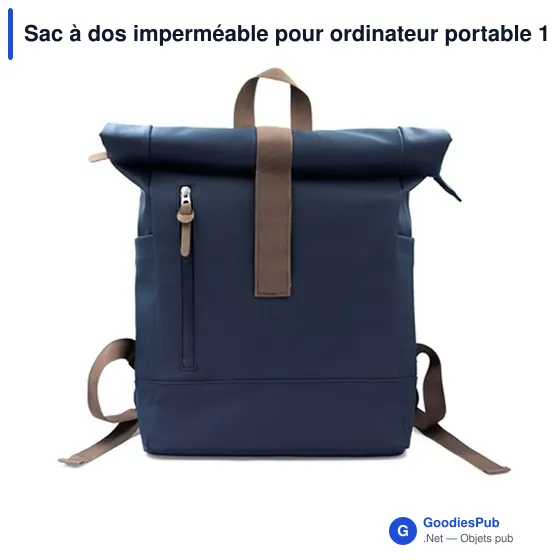 Sac à dos imperméable personnalisable pour ordinateur 15,6" - B'RIGHT |avec logo - Image 5