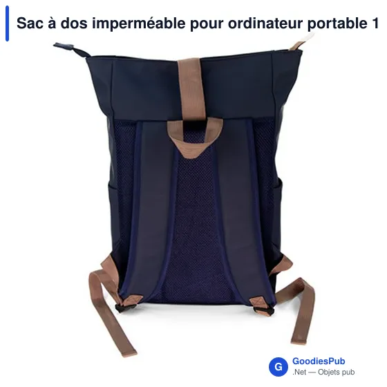 Sac à dos imperméable personnalisable pour ordinateur 15,6" - B'RIGHT |avec logo - Image 6