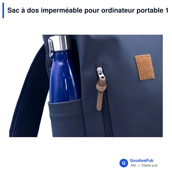 Sac à dos imperméable personnalisable pour ordinateur 15,6" - B'RIGHT |avec logo - Image 7