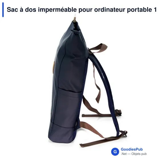 Sac à dos imperméable personnalisable pour ordinateur 15,6" - B'RIGHT |avec logo - Image 8