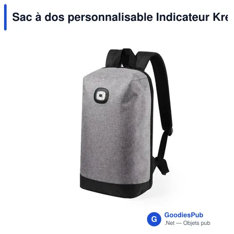 Sac à dos personnalisable Indicateur Krepak avec logo