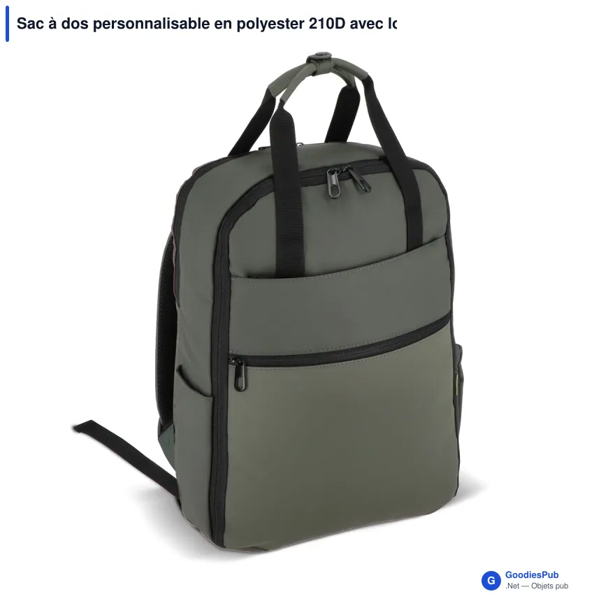 Sac à dos personnalisable en polyester 210D avec logo - InSideOut Carry Pack - Image 2