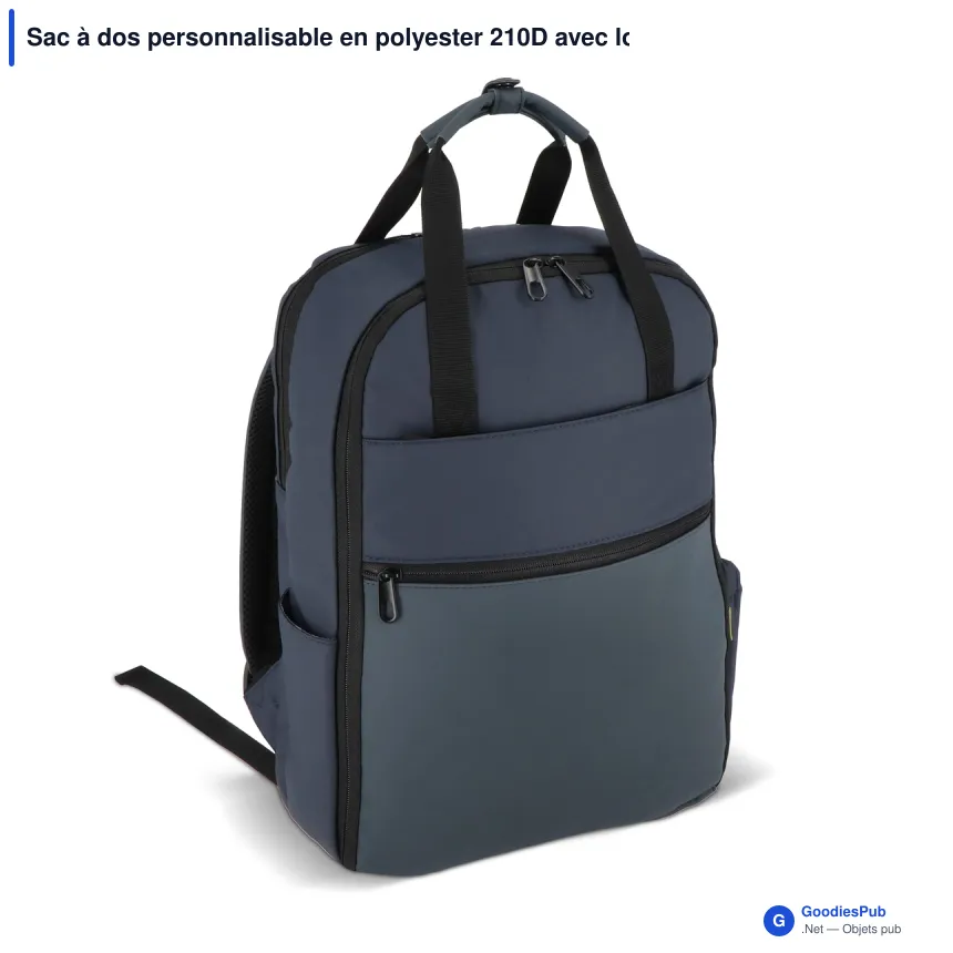 Sac à dos personnalisable en polyester 210D avec logo - InSideOut Carry Pack - Image 3