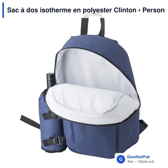 Sac à dos isotherme personnalisable Clinton avec logo - Image 3