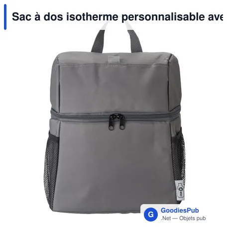 Sac à dos isotherme personnalisable avec logo - modèle Elliott