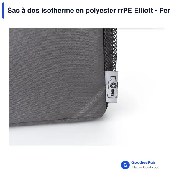 Sac à dos isotherme personnalisable avec logo - modèle Elliott - Image 2