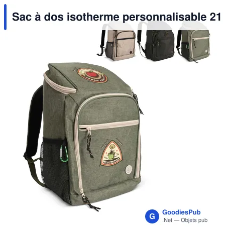 Sac à dos isotherme personnalisable 21 litres en R-PET avec logo - Sagaform City