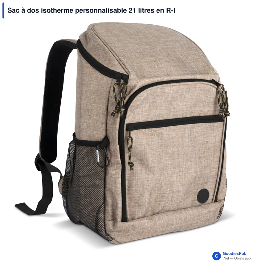 Sac à dos isotherme personnalisable 21 litres en R-PET avec logo - Sagaform City - Image 3