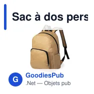 Sac à dos personnalisable Kizon avec logo pour entreprises - Miniature 1
