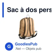 Sac à dos personnalisable Kizon avec logo pour entreprises - Miniature 2