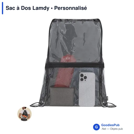 Sac à Dos Personnalisable Lamdy avec Logo en RPET - Image 1