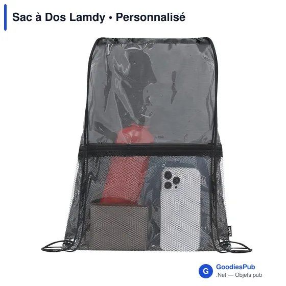 Sac à Dos Personnalisable Lamdy avec Logo en RPET - Image 3