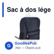 Sac à dos léger personnalisable en R-PET 190T 16 L avec logo - Bleu foncé ou noir - Miniature 2