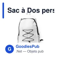 Sac à Dos personnalisable Lendross avec logo pour entreprises - Miniature 1