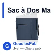 Sac à dos personnalisable Maxtry avec logo - idéal pour les entreprises - Miniature 1