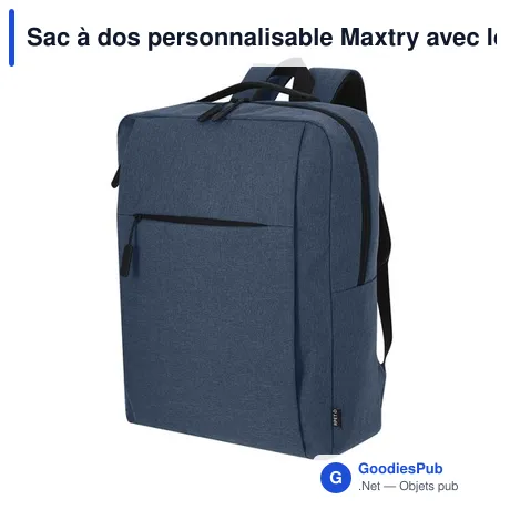 Sac à dos personnalisable Maxtry avec logo - idéal pour les entreprises