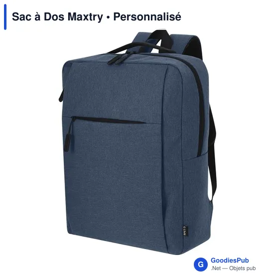 Sac à dos personnalisable Maxtry avec logo - idéal pour les entreprises - Image 1