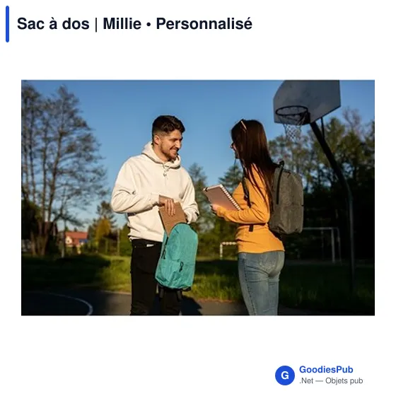Sac à dos personnalisable Millie avec logo pour vos événements - Image 2