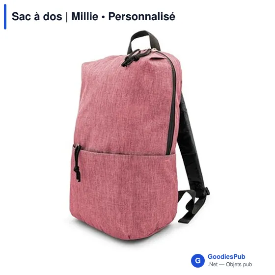 Sac à dos personnalisable Millie avec logo pour vos événements - Image 4