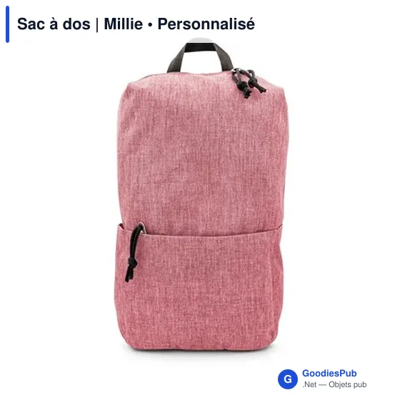 Sac à dos personnalisable Millie avec logo pour vos événements - Image 5