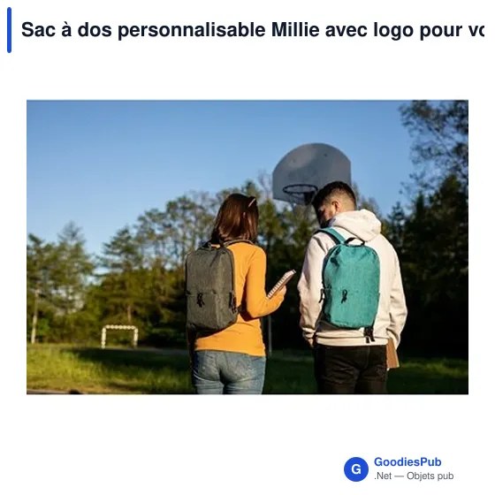 Sac à dos personnalisable Millie avec logo pour vos événements - Image 9
