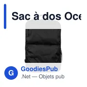 Sac à dos Ocean Bound en polyester rPET 300) Tova - Miniature 1