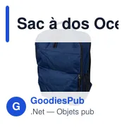 Sac à dos Ocean Bound en polyester rPET 300) Tova - Miniature 2