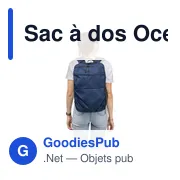 Sac à dos Ocean Bound en polyester rPET 300) Tova - Miniature 30