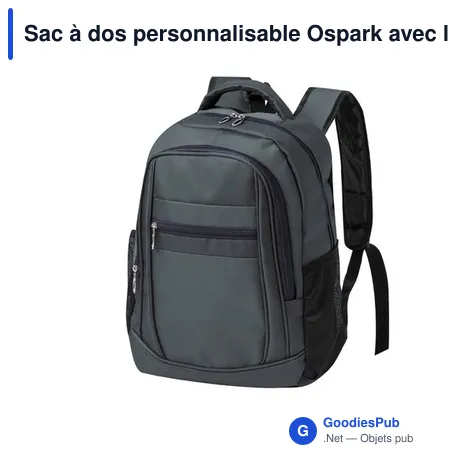 Sac à dos personnalisable Ospark avec logo pour entreprise
