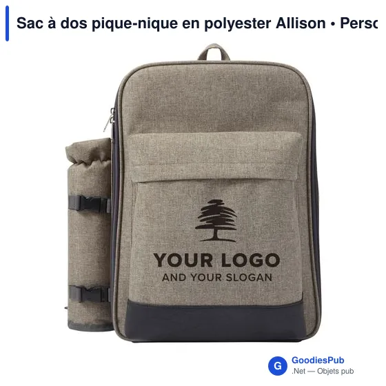 Sac à dos pique-nique en polyester Allison - Image 5