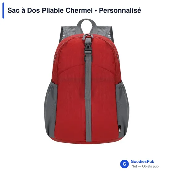 Sac à dos pliable personnalisable Chermel avec logo - Image 1