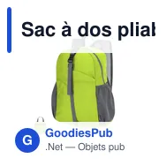 Sac à dos pliable personnalisable Chermel avec logo - Miniature 12