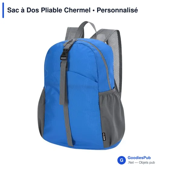 Sac à dos pliable personnalisable Chermel avec logo - Image 3