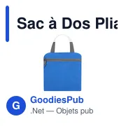 Sac à dos pliable personnalisable Chermel avec logo - Miniature 5