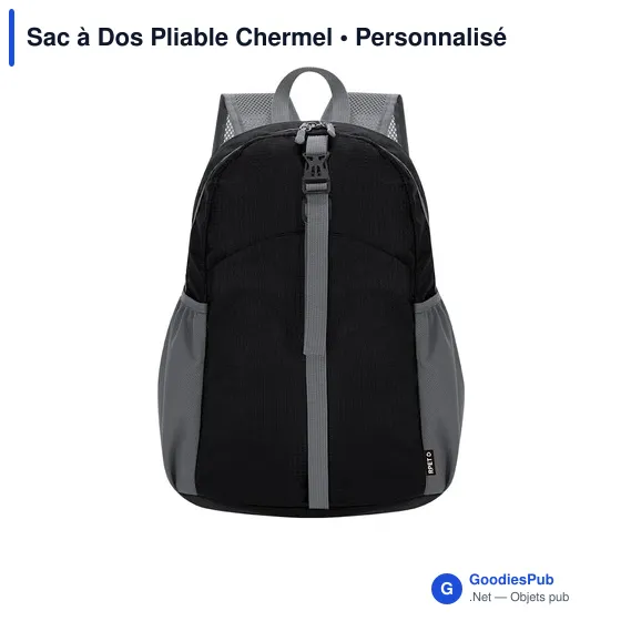Sac à dos pliable personnalisable Chermel avec logo - Image 6