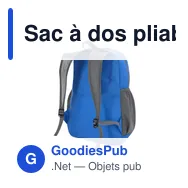 Sac à dos pliable personnalisable Chermel avec logo - Miniature 9