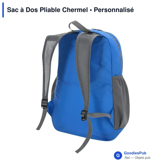 Sac à dos pliable personnalisable Chermel avec logo - Image 9