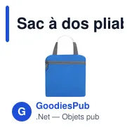 Sac à dos pliable personnalisable Chermel avec logo - Miniature 10