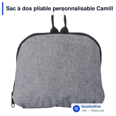 Sac à dos pliable personnalisable Camilla avec logo
