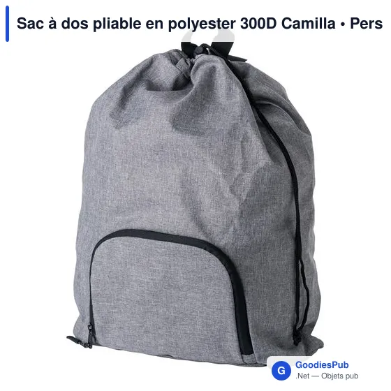 Sac à dos pliable personnalisable Camilla avec logo - Image 2