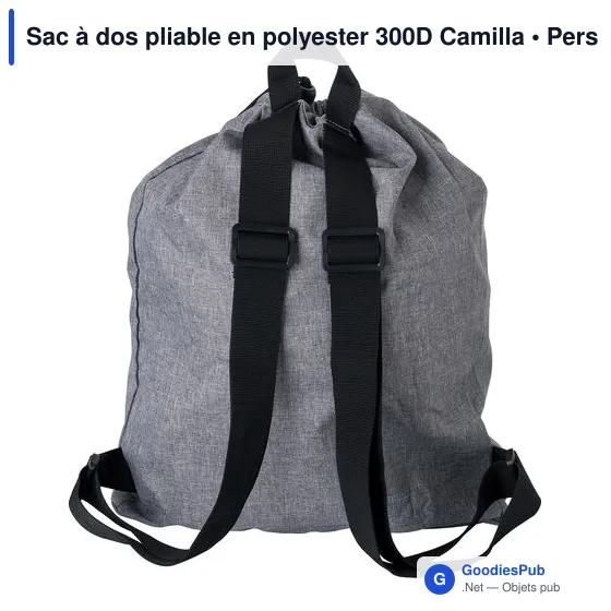 Sac à dos pliable personnalisable Camilla avec logo - Image 3